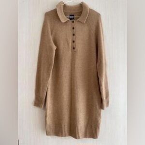 GAP Tan Long Sleeve Dress